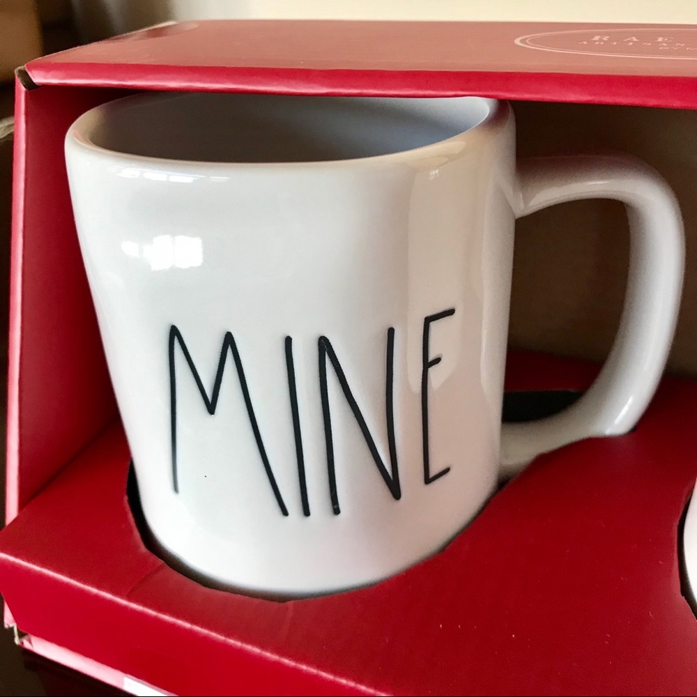 ❤️ SOLD ❤️ NIB RAE DUNN MINE YOURS MUG SET - Picture 3 of 4